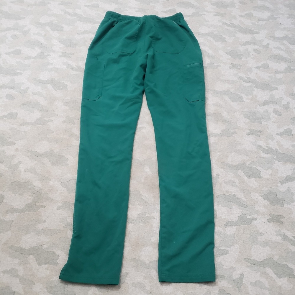Figs Scrub Bottoms Womens Small Green Yola Skinny Medical Pockets Drawstring - Picture 9 of 11